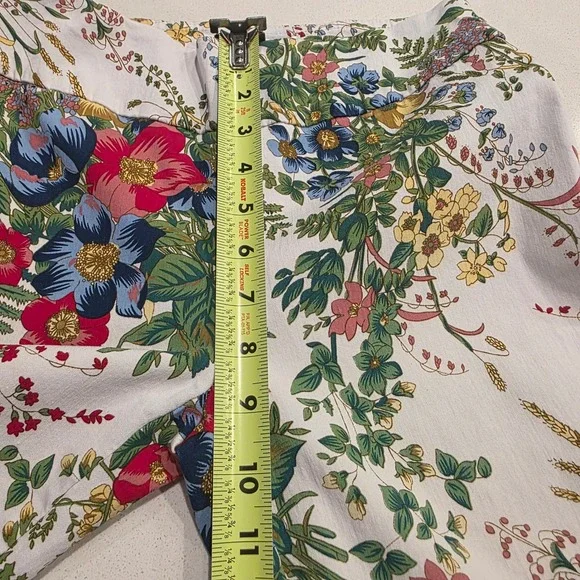 Joseph Ribkoff Floral Print Pants Women Size 6 High Waist Cropped Leg - Picture 7 of 9